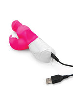 Rabbit Essentials Silicone Rechargeable Pearls Rabbit Vibrator - Hot Pink/Pink