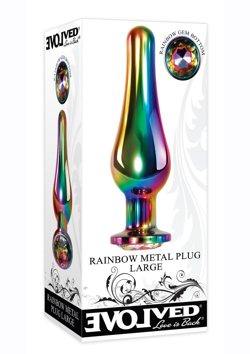 Rainbow Metal Anal Plug