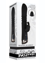 Rapid Rabbit Rechargeable Silicone Thrusting Rabbit Vibrator