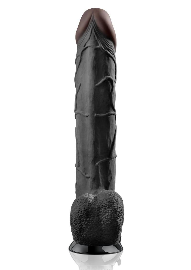 Real Feel Deluxe No. 12 Wallbanger Vibrating Dildo with Balls Waterproof