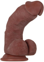 Real Supple Girthy Poseable Dildo with Balls