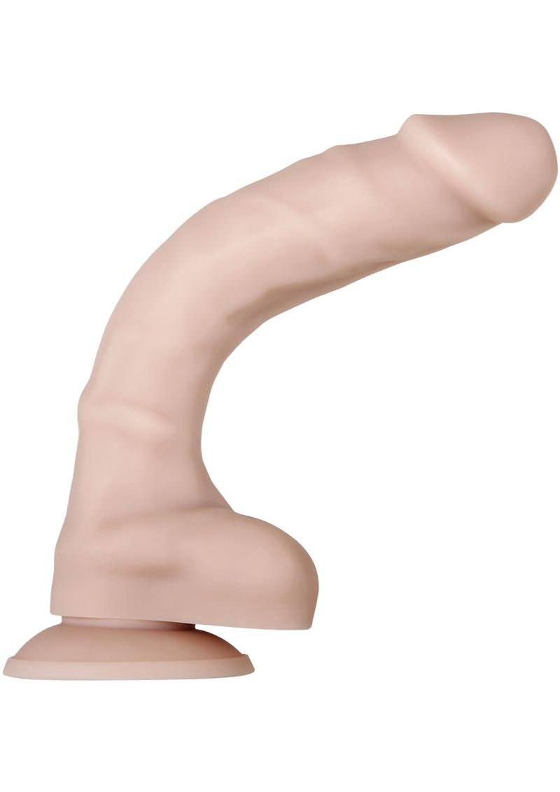 Real Supple Poseable Silicone Dildo with Balls