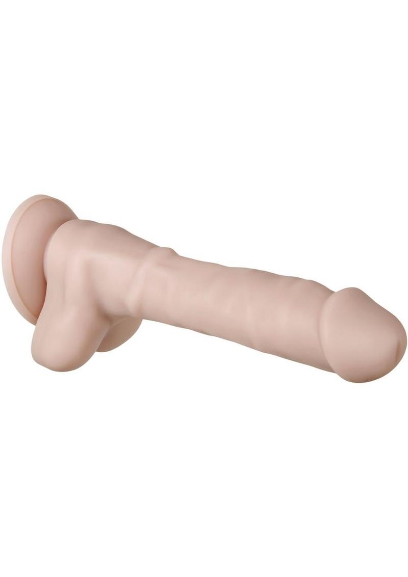 Real Supple Poseable Silicone Dildo with Balls