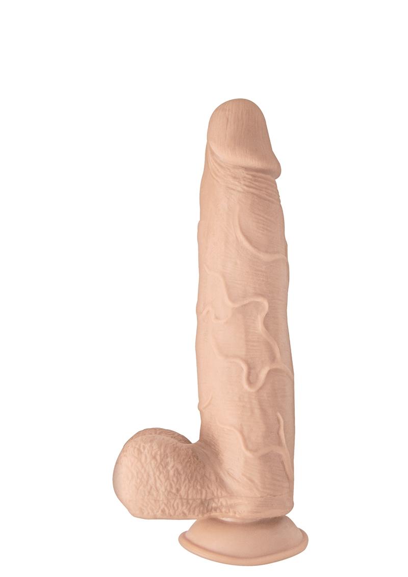 Realcocks Dual Layered #9 Bendable Thick Dildo - Vanilla - 9in