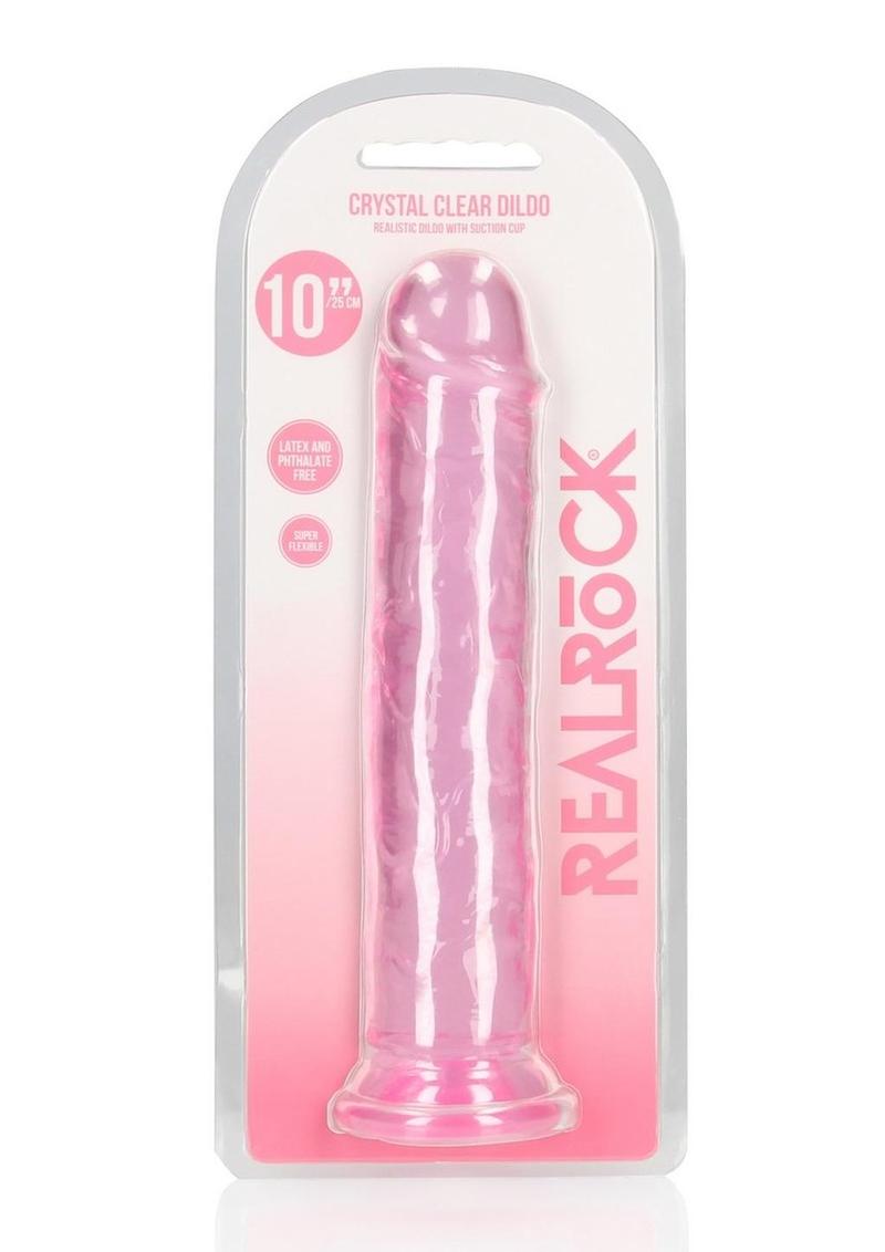 Realrock Crystal Clear Straight No Balls Dildo