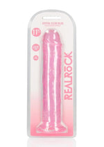 Realrock Crystal Clear Straight No Balls Dildo