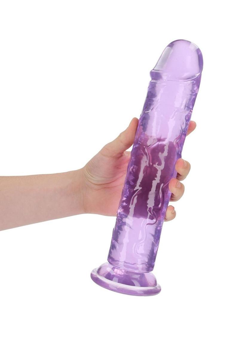 Realrock Crystal Clear Straight No Balls Dildo