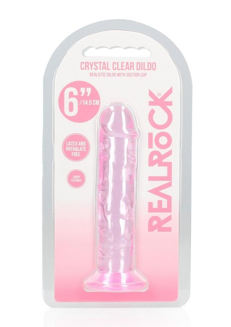 Realrock Crystal Clear Straight No Balls Dildo