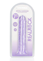 Realrock Crystal Clear Straight No Balls Dildo