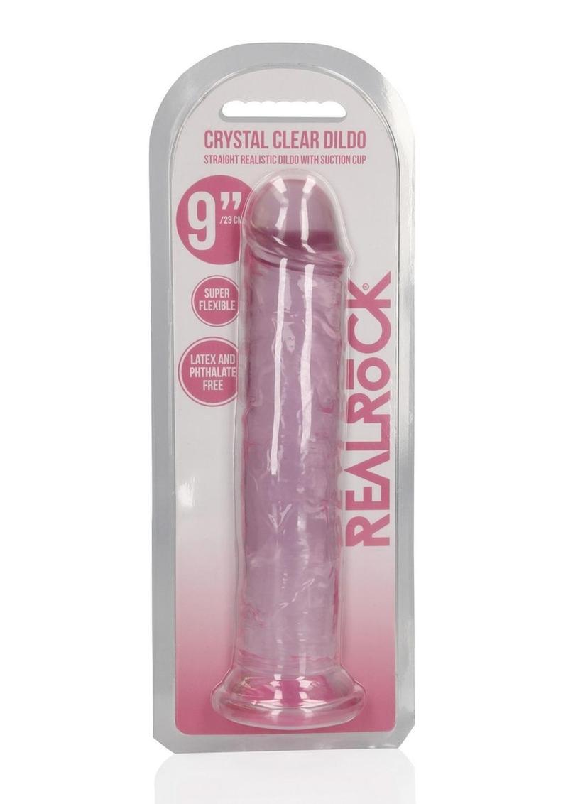 Realrock Crystal Clear Straight No Balls Dildo