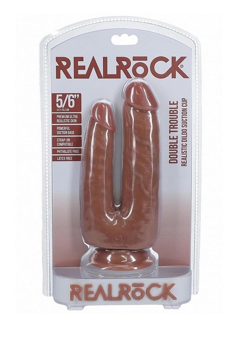 Realrock Ultra Realistic Skin Double Trouble - Caramel - 5in/6in