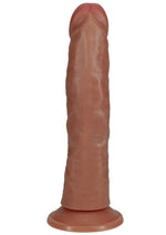 Realrock Vibrating Cock Regular Curved - Caramel - 8in