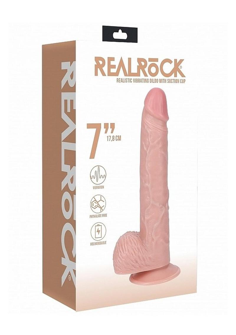 Realrock Vibrating Cock with Balls Regular Straight