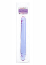 Reflective Gel Smooth Double Dildo - Purple - 12in