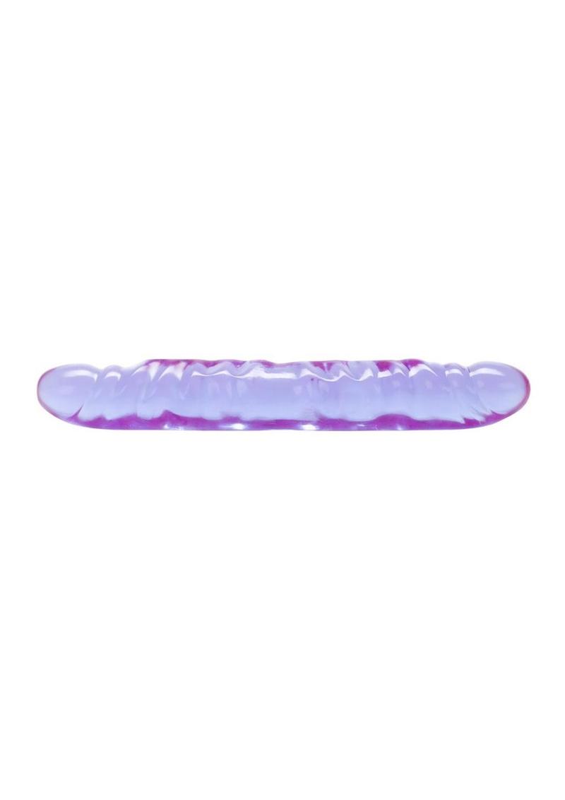 Reflective Gel Veined Double Dildo - Purple - 12in