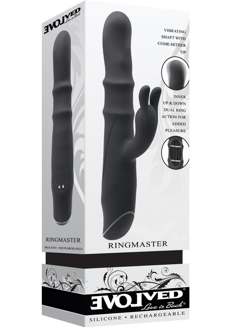 Ringmaster Rechargeable Silicone Rabbit Vibe Ring