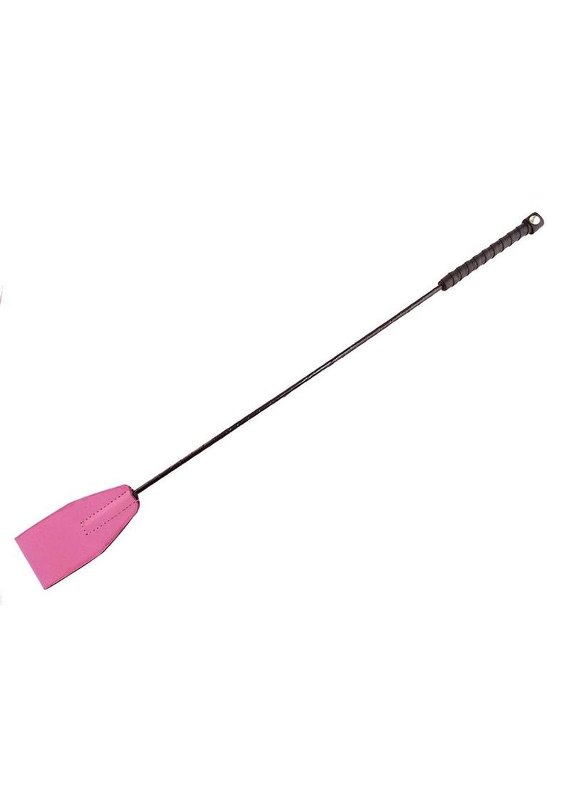 Rouge Fifty Times Hotter Leather Riding Crop - Pink