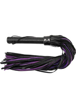 Rouge Leather Flogger - Black/Purple