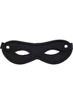 Rouge Open Eye Mask Leather Or Suede - Black