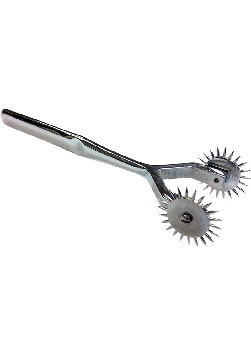 Rouge Two Prong Stainless Steel Pinwheel - Silver