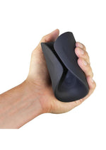 Rush Silicone Vibrating Textured Masturbator - Black