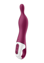 Satisfyer A-Mazing 1 Silicone Vibrating Stimulator - Berry/Red