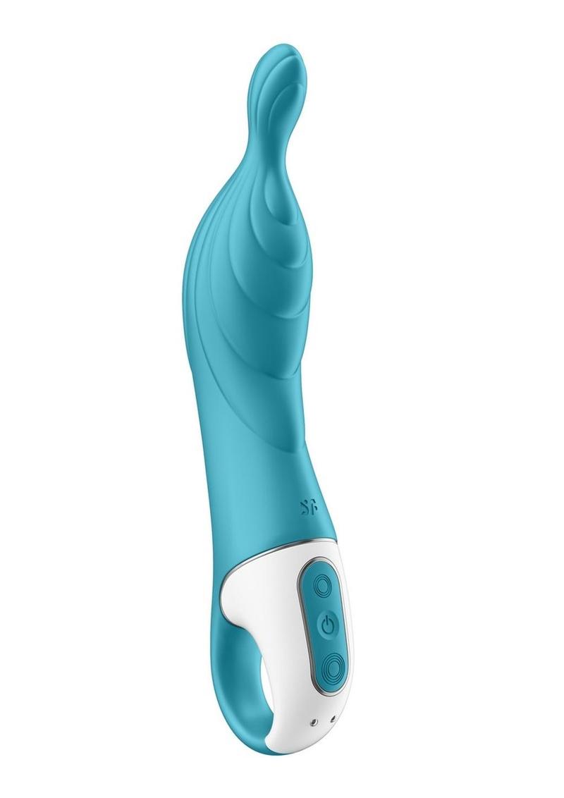 Satisfyer A-Mazing 2 Silicone Vibrating Stimulator - Blue/Turquoise