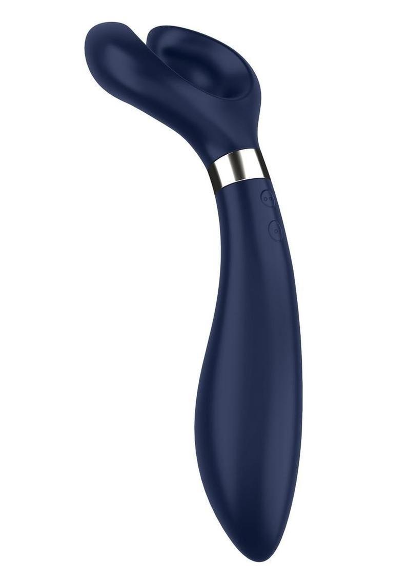 Satisfyer Endless Fun Silicone Magnetic USB Recharge Multifunctional Vibrator Waterproof - Blue