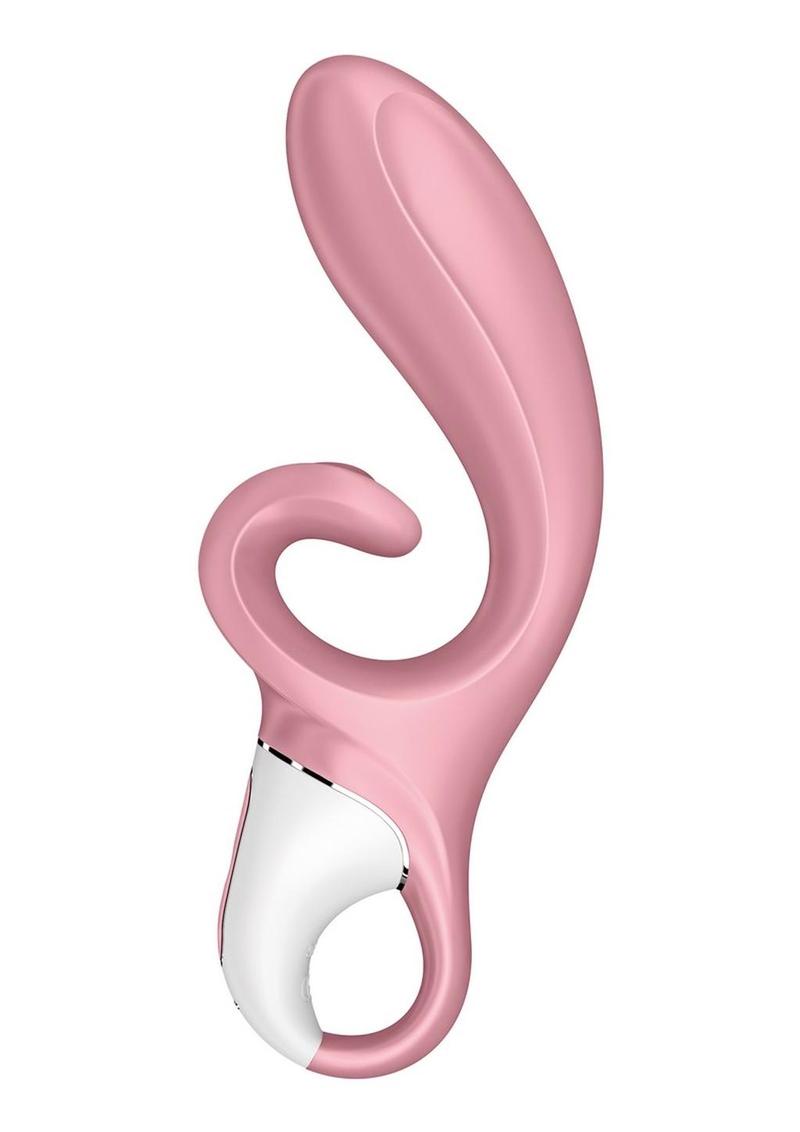 Satisfyer Hug Me Rechargeable Silicone Vibrator with Clitoral Stimulation