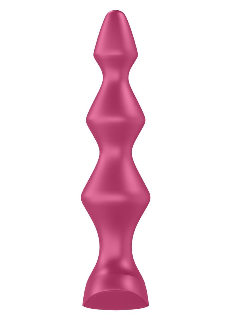 Satisfyer Lolli-Plug 1 Silicone Beaded Anal Plug - Fuchsia/Pink