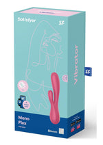 Satisfyer Mono Flex Rechargeable Silicone Rabbit Vibrator - Red