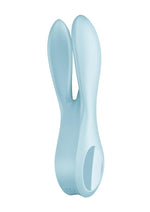 Satisfyer Threesome 1 Rechargeable Silicone Vibrator - Blue/Light Blue