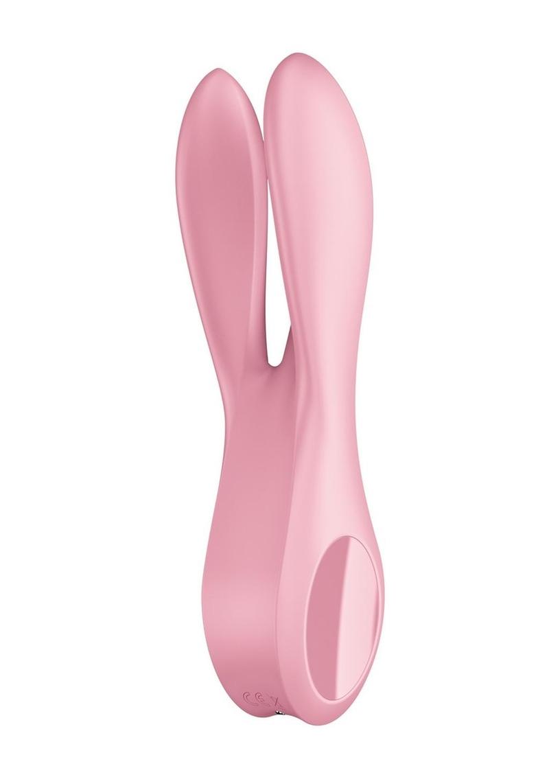 Satisfyer Threesome 1 Rechargeable Silicone Vibrator - Pink