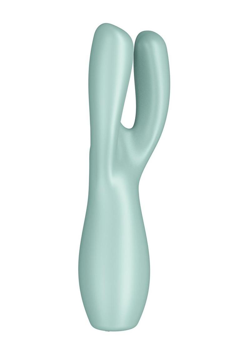 Satisfyer Threesome 3 Rechargeable Silicone Stimulator - Green/Mint