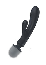 Satisfyer Triple Lover Rechargeable Silicone Rabbit Vibrator - Grey