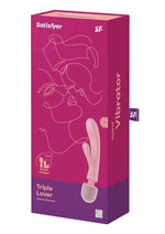 Satisfyer Triple Lover Rechargeable Silicone Rabbit Vibrator - Pink