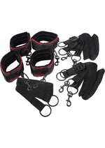 Scandal Bed Restraints - Black/Red