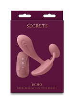 Secrets Echo Rechargeable Silicone G-Spot Vibrator with Clitoral Stimulation