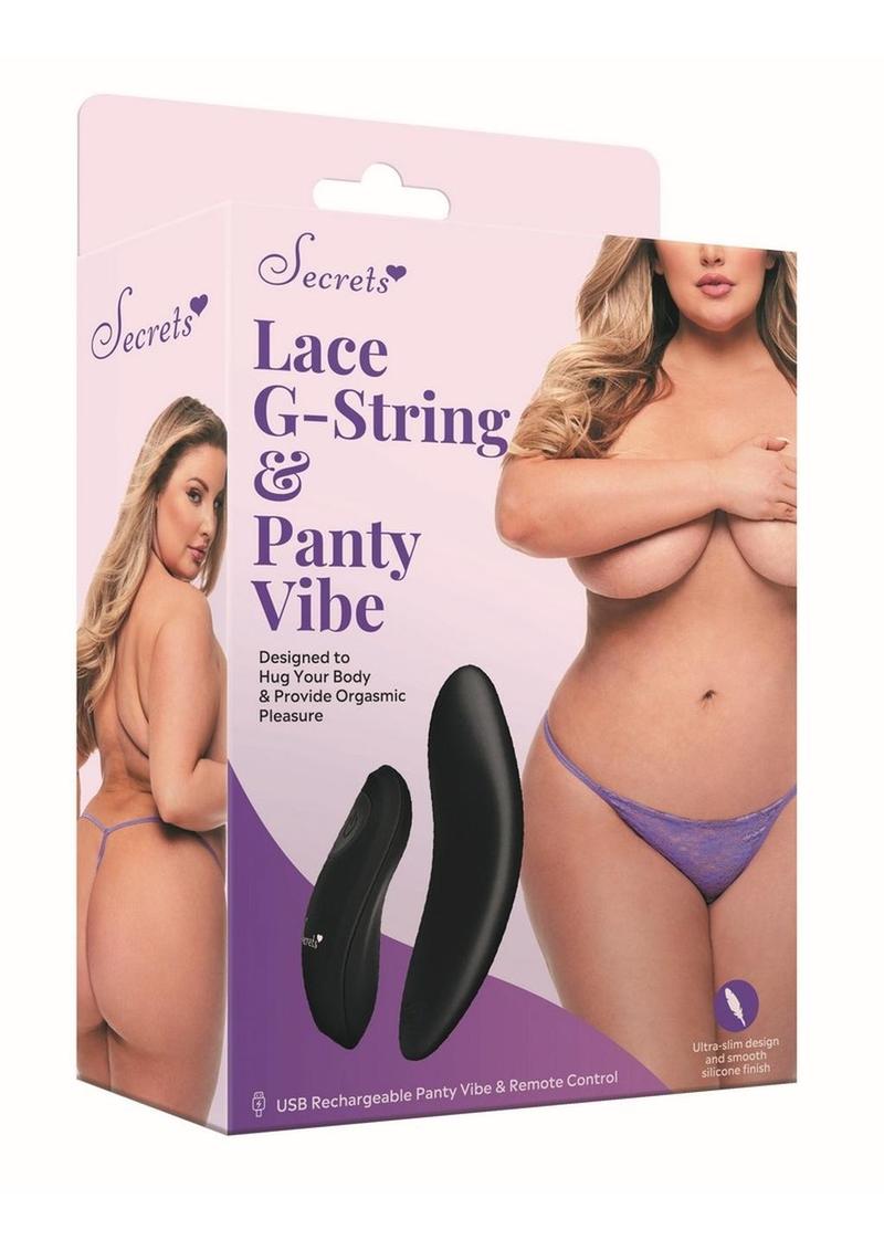 Secret Rechargeable Silicone Microfiber G-String and Panty Vibe with Remote Control