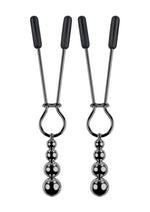 Selopa Beaded Nipple Clamps - Black Chrome