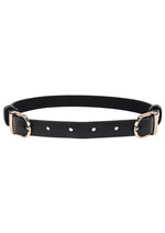 Sex and Mischief Double Buckle Day Collar - Black/Gold