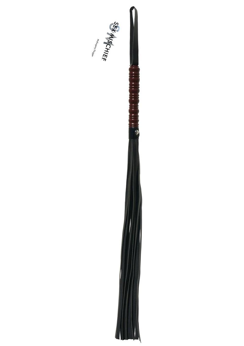 Sex and Mischief Mahogany Flogger - Black