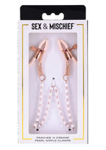 Sex and Mischief Peaches 'N Creame Pearl Nipple Clamps