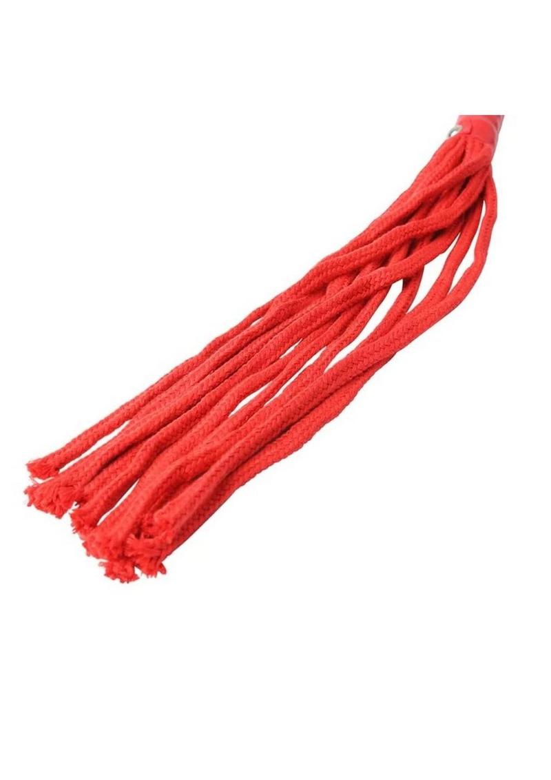 Sex and Mischief Red Rope Flogger - Red