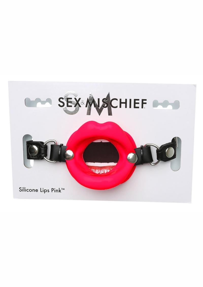 Sex and Mischief Silicone Lips Open Mouth Gag