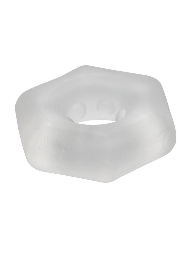 Sexagon Enhancer Cock Ring - Clear