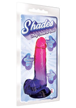 Shades Gradient Dildo - Pink/Plum/Purple - 8in