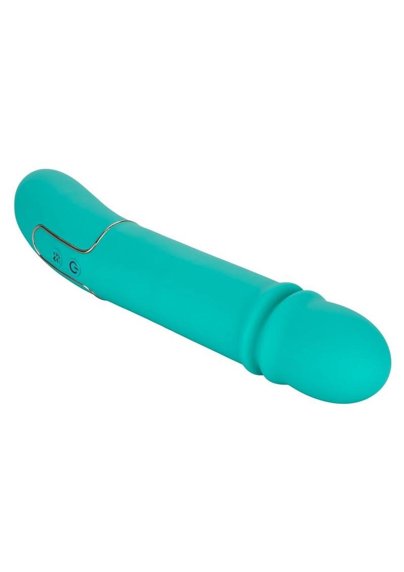 Shameless Flirt Rechargeable Silicone Thrusting Vibrator - Blue