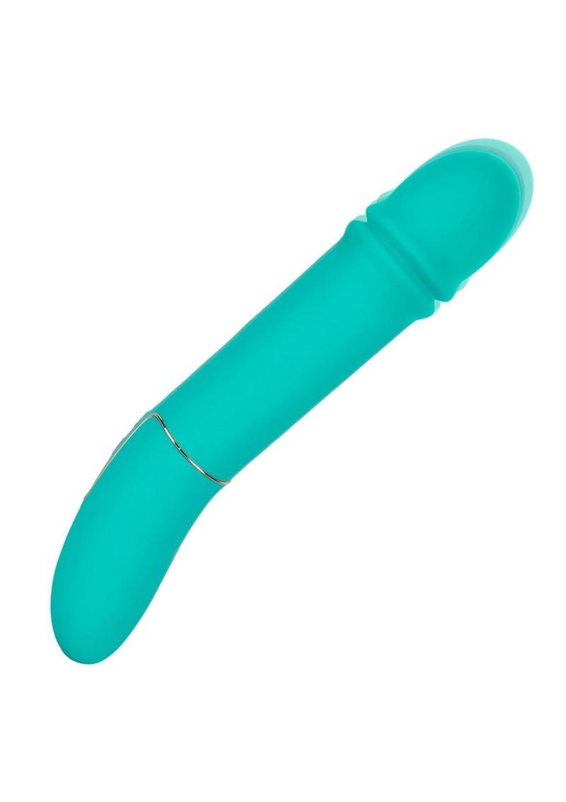 Shameless Flirt Rechargeable Silicone Thrusting Vibrator - Blue