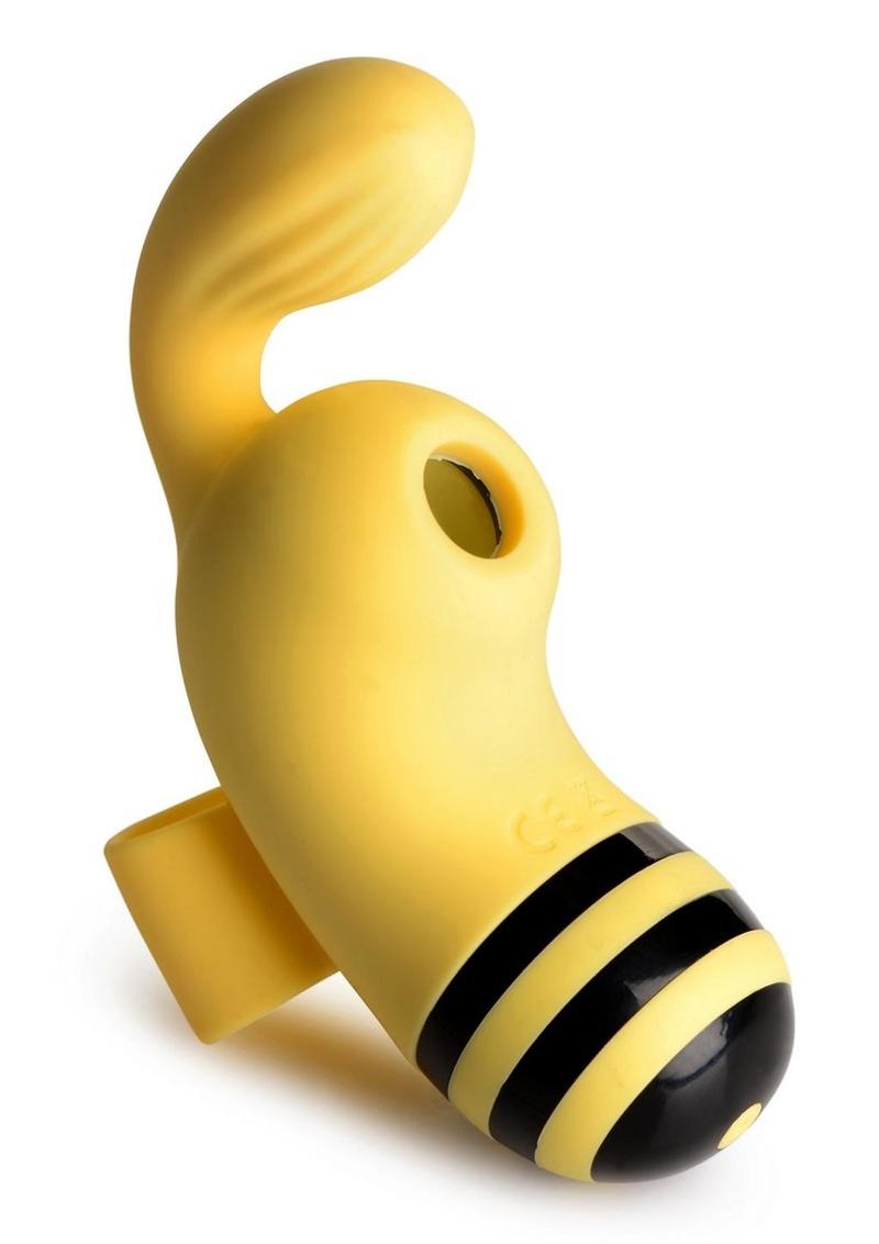 Shegasm Sucky Bee Rechargeable Silicone Clitoral Stimulating Finger Vibrator